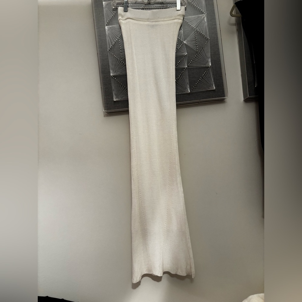JLUXLABEL London Knit Maxi Skirt white - S